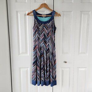 Bethany Sleeveless Fit and Flare Striped Dress